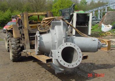 Water pump sandblasted